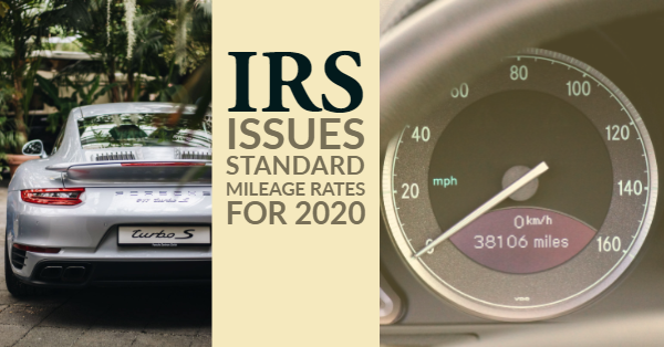 2020 Standard Mileage Rates Issued by IRS