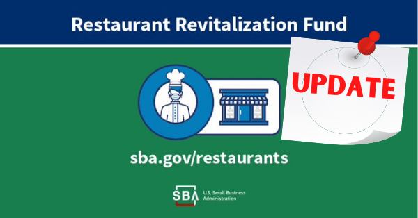 Restaurant Revitalization Funding (RRF) Program Update