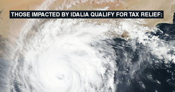 THOSE IMPACTED BY IDALIA QUALIFY FOR TAX RELIEF: